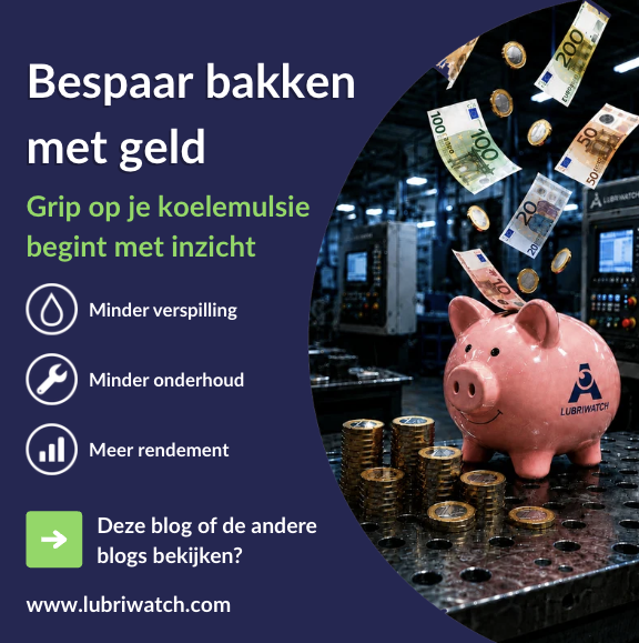 Digitaal koelemulsiebeheer: zo bespaart u structureel op kosten, verbruik en onderhoud