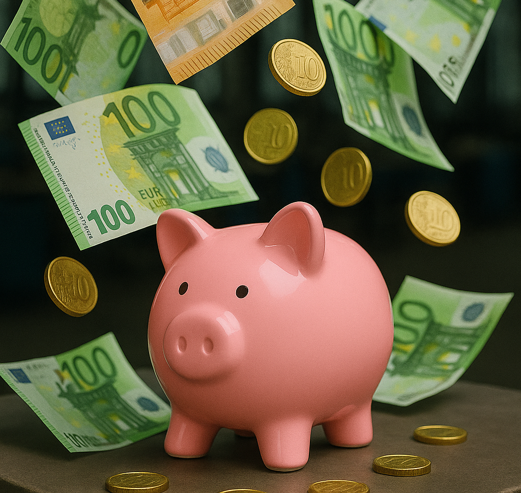 Bespaar bakken met geld
